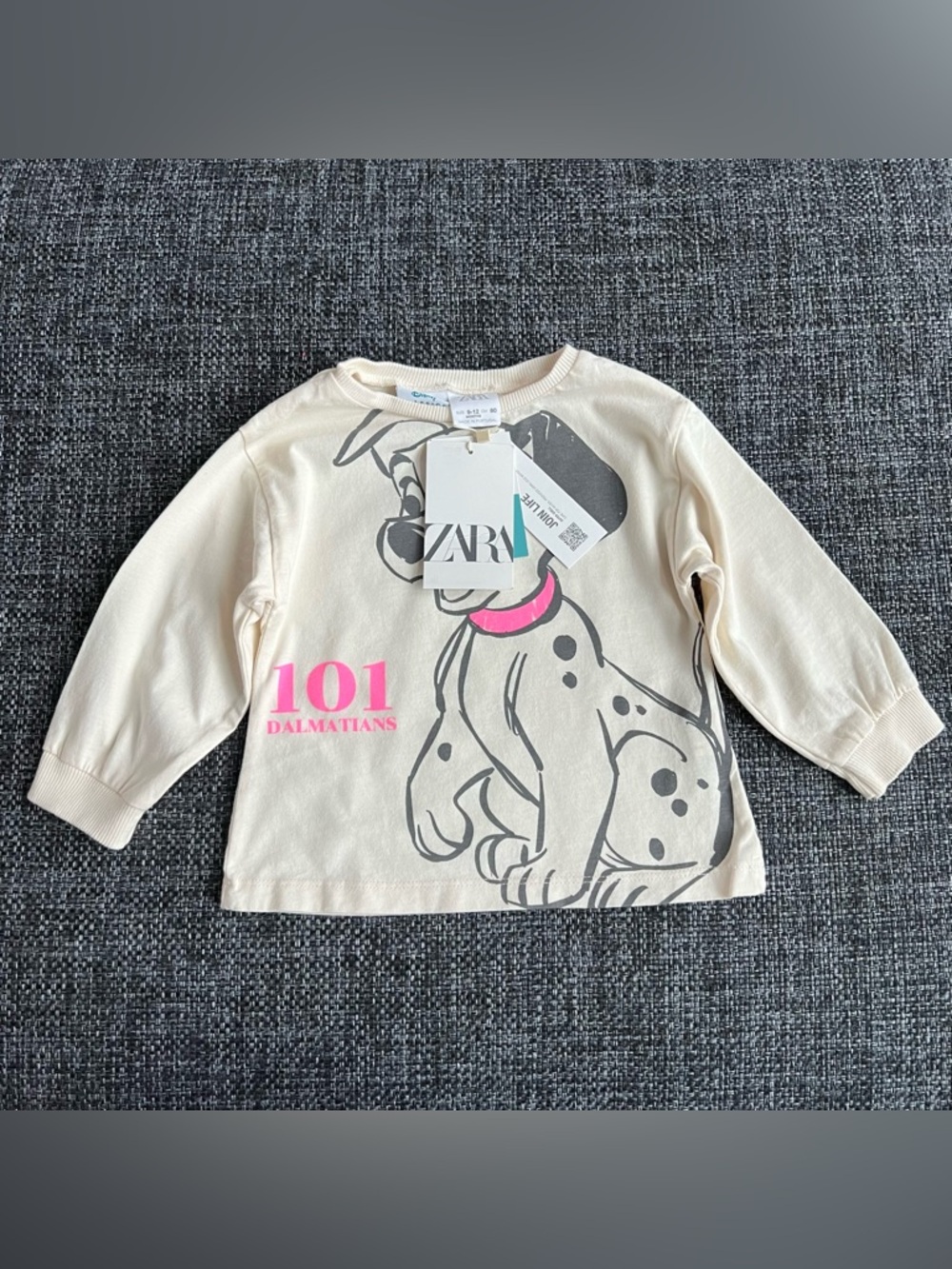 NWT Zara X Disney 101 Dalmatians Shirt Size 9-12 Months